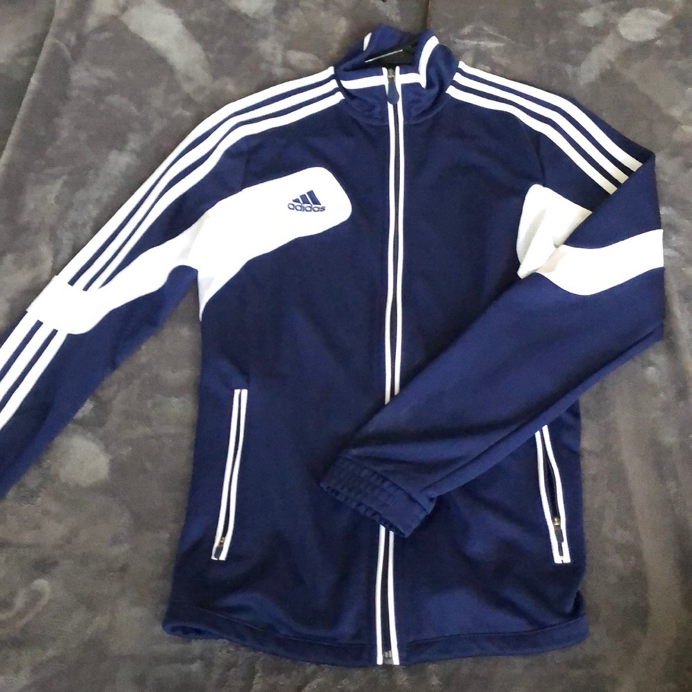 Blue adidas zip up